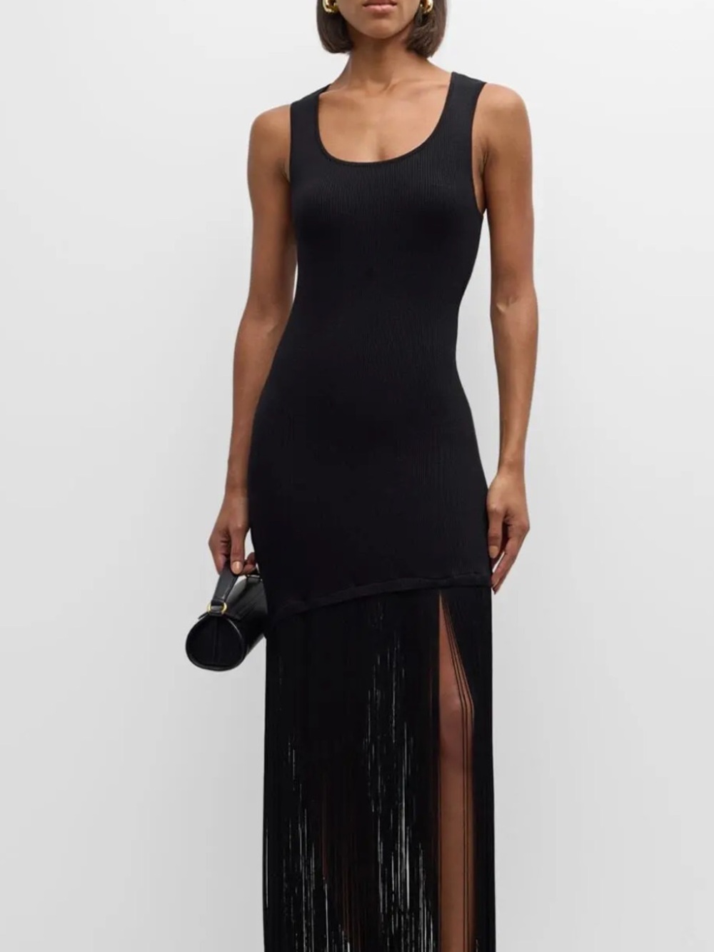 LE SUPERBE Sleeveless Maxi Dress With Fringe - NWT- L